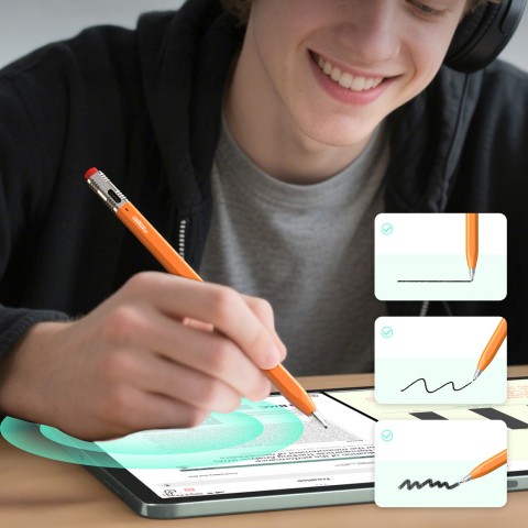 
„iPad“ rašiklis su 3 antgaliais, USB-C, „Air8 Pro X“ – oranžinis
