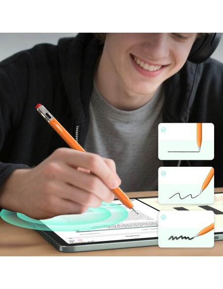 
„iPad“ rašiklis su 3 antgaliais, USB-C, „Air8 Pro X“ – oranžinis
