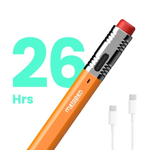 
„iPad“ rašiklis su 3 antgaliais, USB-C, „Air8 Pro X“ – oranžinis
