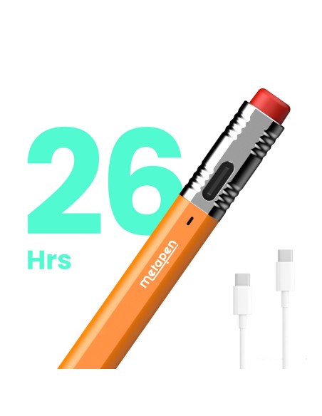 
„iPad“ rašiklis su 3 antgaliais, USB-C, „Air8 Pro X“ – oranžinis
