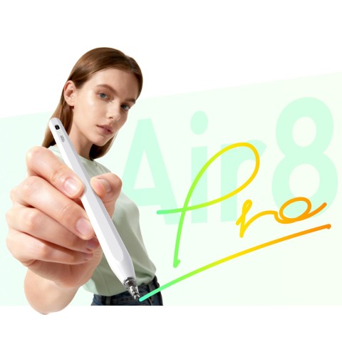 
„iPad“ USB-C pieštukas „Air8 Pro“ rašiklis – baltas
