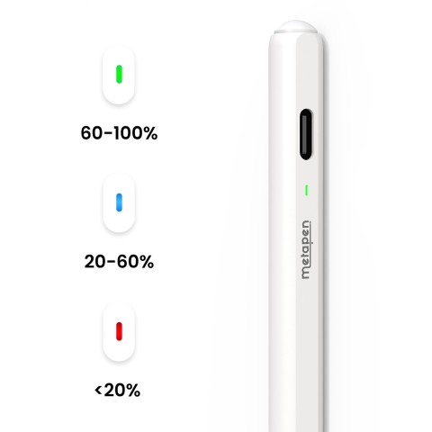 
„iPad“ USB-C pieštukas „Air8 Pro“ rašiklis – baltas
