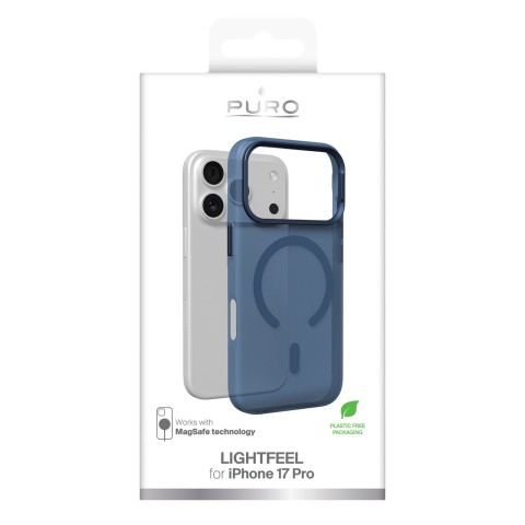 
„iPhone 17 Pro“ „Lightfeel MagSafe“ dėklas – permatomas mėlynas
