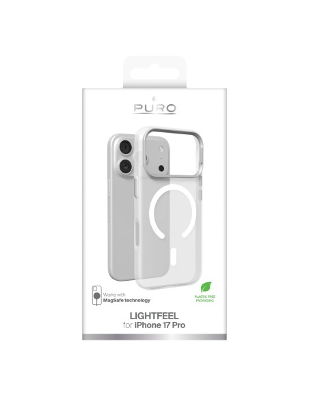 
„iPhone 17 Pro“ „Lightfeel MagSafe“ dėklas – permatomas baltas
