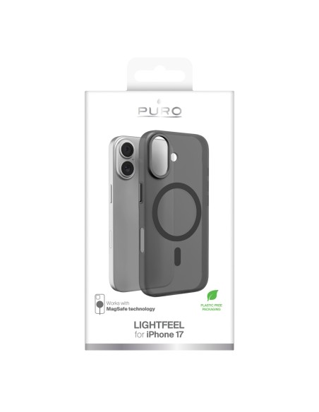 
„iPhone 17 Lightfeel MagSafe“ dėklas – permatomas juodas
