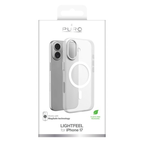 
„iPhone 17 Lightfeel MagSafe“ dėklas – permatomas baltas
