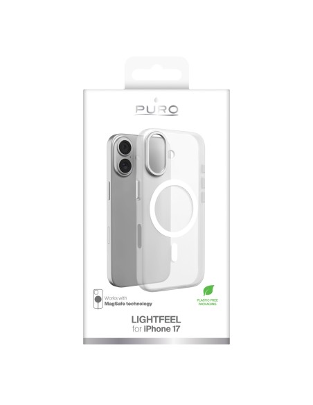 
„iPhone 17 Lightfeel MagSafe“ dėklas – permatomas baltas
