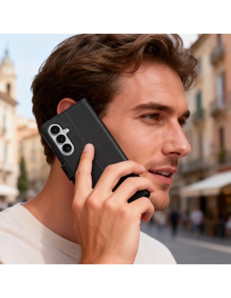 
Atverčiamas dėklas, skirtas „Samsung Galaxy A36 / A56 / A37 5G“ piniginei – juodas
