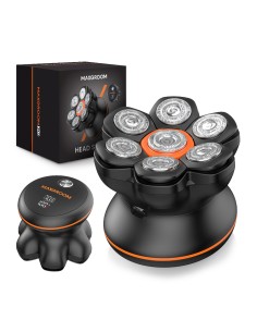 
Elektrinis galvos ir barzdos skustuvas su 7 LED galvutėmis ir USB-C - juodas
