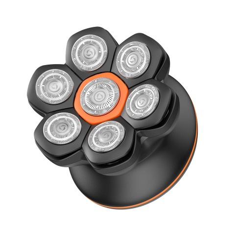 
Elektrinis galvos ir barzdos skustuvas su 7 LED galvutėmis ir USB-C - juodas
