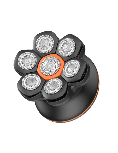 
Elektrinis galvos ir barzdos skustuvas su 7 LED galvutėmis ir USB-C - juodas
