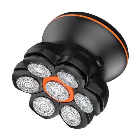 
Elektrinis galvos ir barzdos skustuvas su 7 LED galvutėmis ir USB-C - juodas
