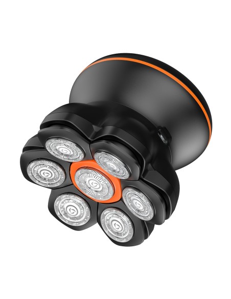 
Elektrinis galvos ir barzdos skustuvas su 7 LED galvutėmis ir USB-C - juodas
