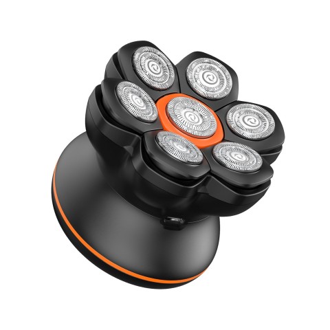 
Elektrinis galvos ir barzdos skustuvas su 7 LED galvutėmis ir USB-C - juodas
