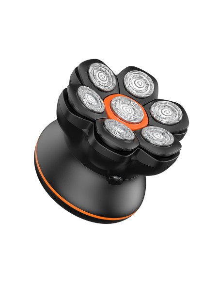 
Elektrinis galvos ir barzdos skustuvas su 7 LED galvutėmis ir USB-C - juodas
