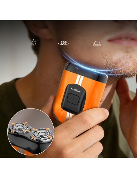 
Elektrinis skustuvas 400mAh IPX7 - oranžinis
