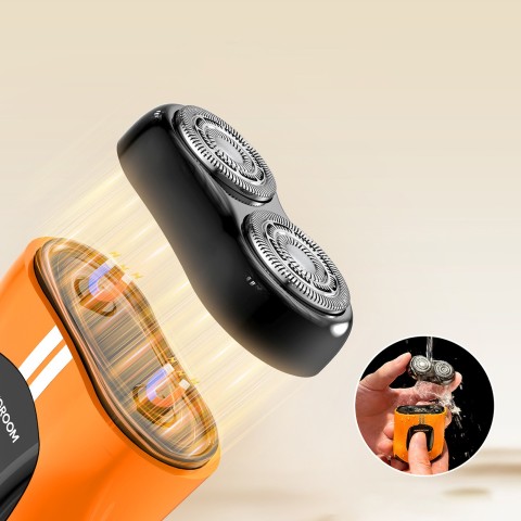 
Elektrinis skustuvas 400mAh IPX7 - oranžinis
