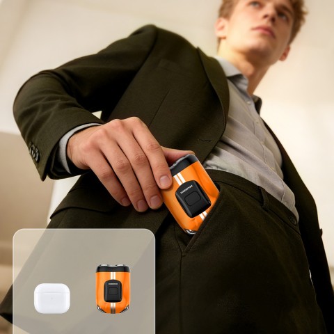 
Elektrinis skustuvas 400mAh IPX7 - oranžinis
