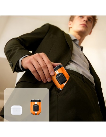 
Elektrinis skustuvas 400mAh IPX7 - oranžinis
