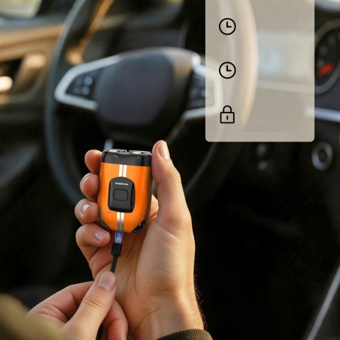 
Elektrinis skustuvas 400mAh IPX7 - oranžinis
