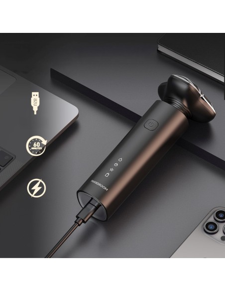 
Elektrinis skustuvas-žirklė 3 viename USB-C 600mAh IPX7 - juodas
