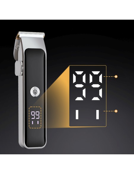 
Plaukų kirpimo mašinėlė su 7 LED antgaliais, USB-C - rinkinys

