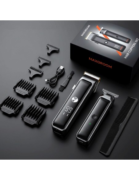 
Plaukų kirpimo mašinėlė su 7 LED antgaliais, USB-C - rinkinys
