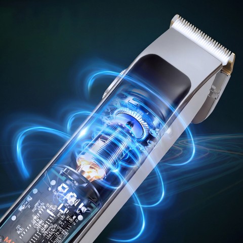 
Plaukų kirpimo mašinėlė su 7 LED antgaliais, USB-C - rinkinys
