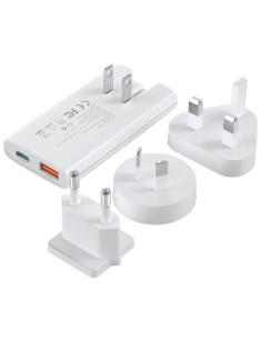 
USB-A USB-C GaN Ultra 65W sieninis įkroviklis – baltas
