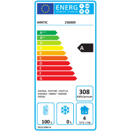 Energiją taupanti po stalviršio šaldytuvo spintelė 0-8C 200 l 124 W Budget Line - Hendi 236000