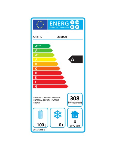 Energiją taupanti po stalviršio šaldytuvo spintelė 0-8C 200 l 124 W Budget Line - Hendi 236000 Energiją taupanti po stalviršio šaldytuvo spintelė 0-8C 200 l 124 W Budget Line - Hendi 236000
