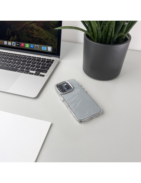 
„iPhone 16 Pro“ blizgučių dėklas – skaidrus su blizgučiais
