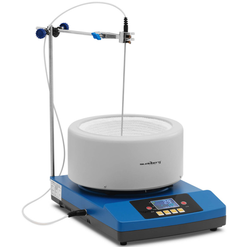 Laboratorinė šildymo mantija su magnetine maišykle + stovas 3 l 1800 aps./min 300 C
