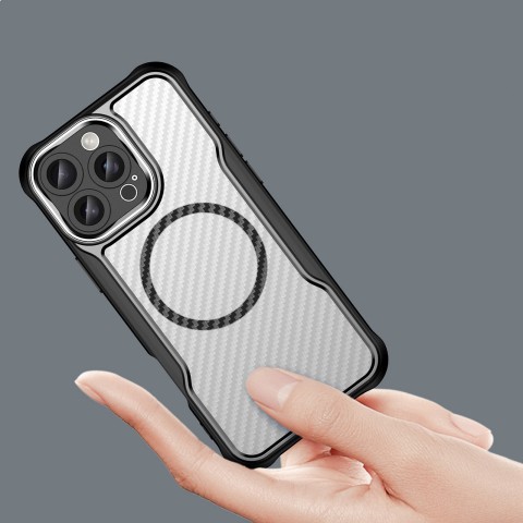 
„iPhone 16 Pro“ pirmaujančios serijos „MagSafe“ silikoninis dėklas – juodas
