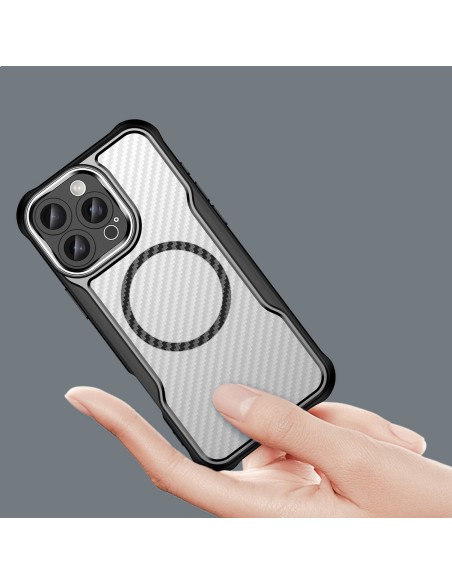 
„iPhone 16 Pro Max“ pirmaujančios serijos „MagSafe“ silikoninis dėklas – juodas
