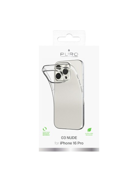 
Silikoninis dėklas, skirtas iPhone 16 Pro 03, nude spalvos - skaidrus
