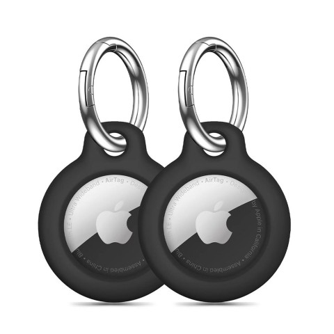 
„Apple AirTag“ raktų pakabuko dėklas, juodas - 2 vnt.
