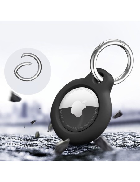 
„Apple AirTag“ raktų pakabuko dėklas, juodas - 2 vnt.
