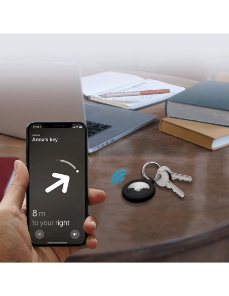 
„Apple AirTag“ raktų pakabuko dėklas, juodas - 2 vnt.
