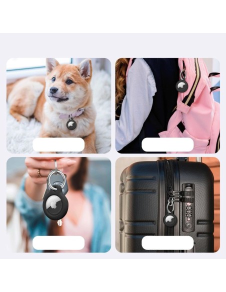 
„Apple AirTag“ raktų pakabuko dėklas, juodas - 2 vnt.
