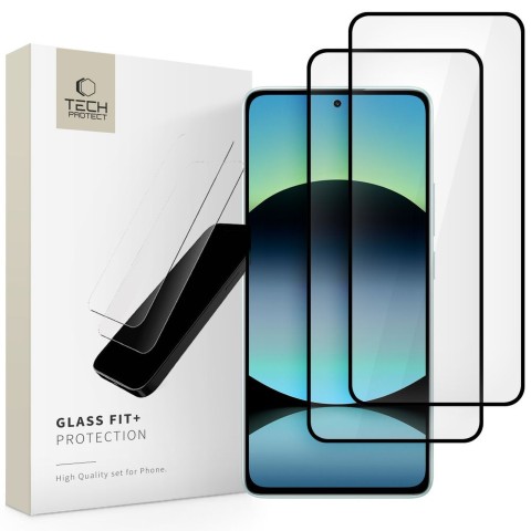 
Grūdintas stiklas Xiaomi Redmi Note 14 4G / 5G Glass Fit juodas - 2 vnt.
