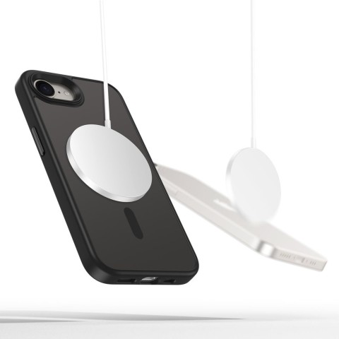 
„iPhone 16e / 17e MagMat MagSafe“ dėklas – matinės juodos spalvos
