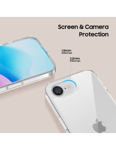 
„iPhone 16e / 17e FlexAir“ hibridinis dėklas – skaidrus
