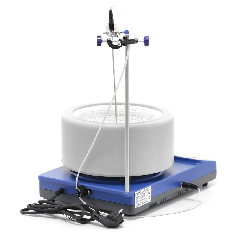 Laboratorinė šildymo mantija su magnetine maišykle + stovas 3 l 1800 aps./min 300 C
