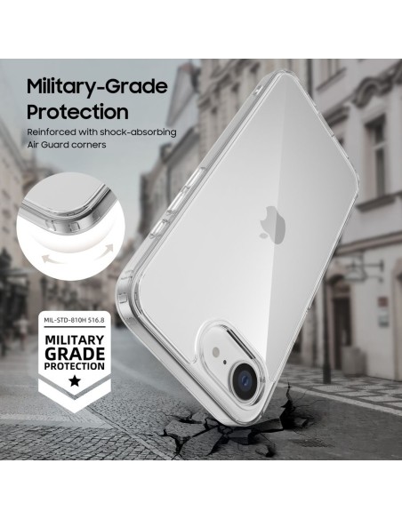 
„iPhone 16e / 17e FlexAir“ hibridinis dėklas – skaidrus
