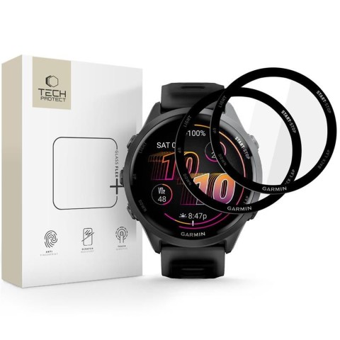 
Hibridinis stiklas Garmin Forerunner 47 mm laikrodžiui, juodas - 2 vnt.
