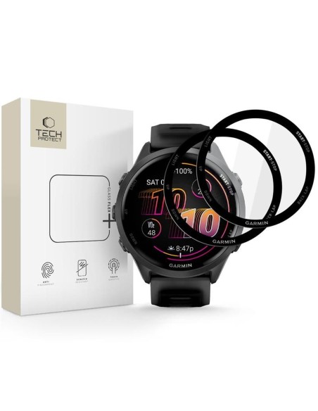 
Hibridinis stiklas Garmin Forerunner 47 mm laikrodžiui, juodas - 2 vnt.
