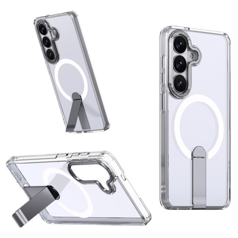 
„Samsung Galaxy S26 Plus“ dėklas su „Hybrid Armor X MagSafe“ stovu – skaidrus
