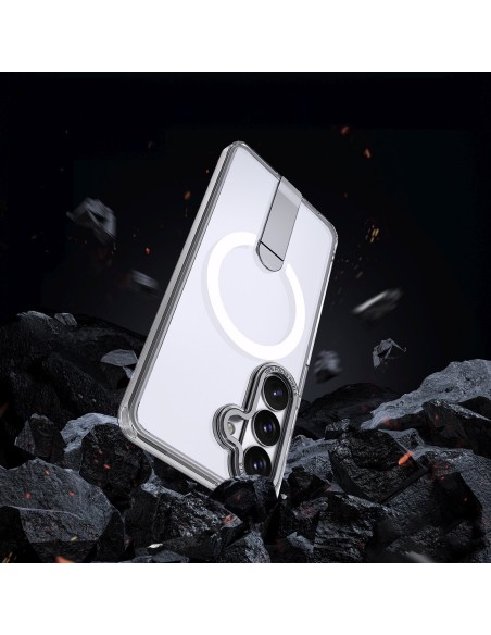 
„Samsung Galaxy S26 Plus“ dėklas su „Hybrid Armor X MagSafe“ stovu – skaidrus
