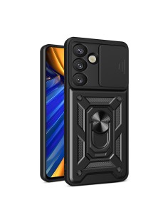 
„Samsung Galaxy S26 Hybrid Armor Camshield“ dėklas – juodas
